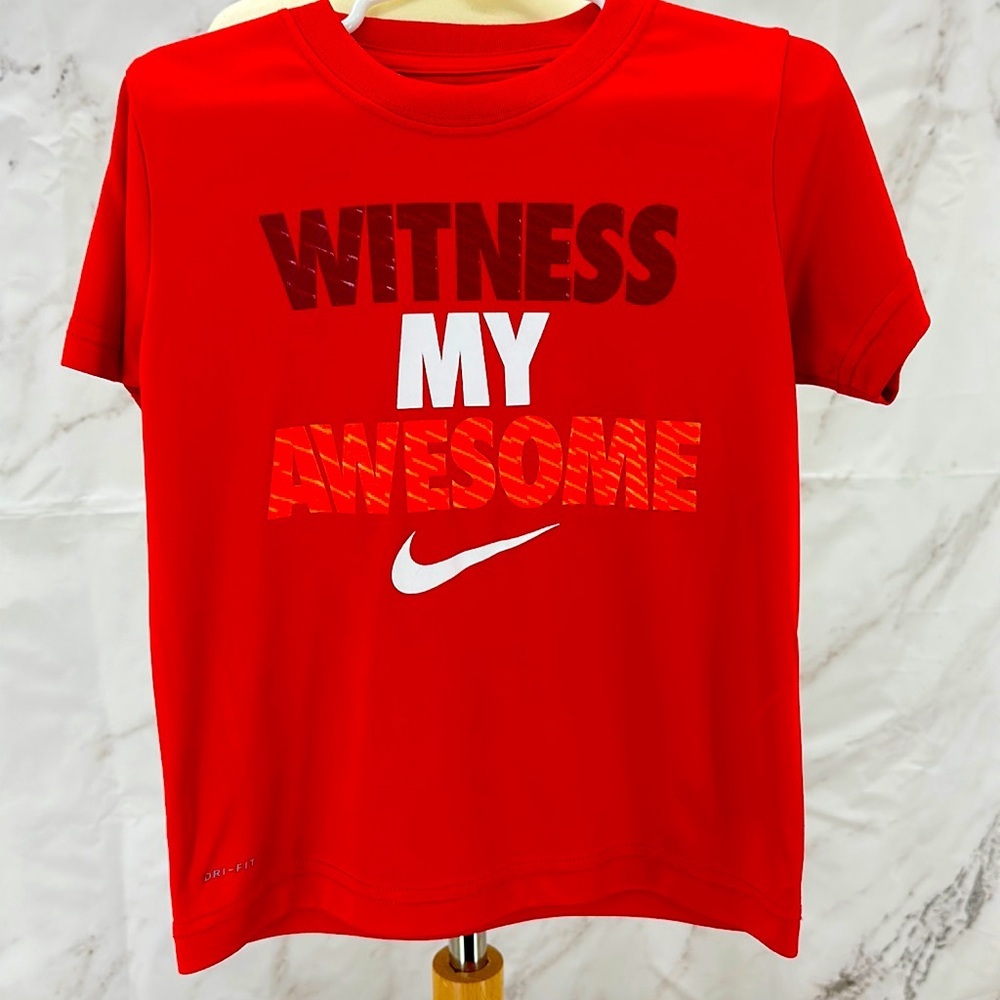 Nike boys Dri fit tshirt 4t‎ witness my awesome
